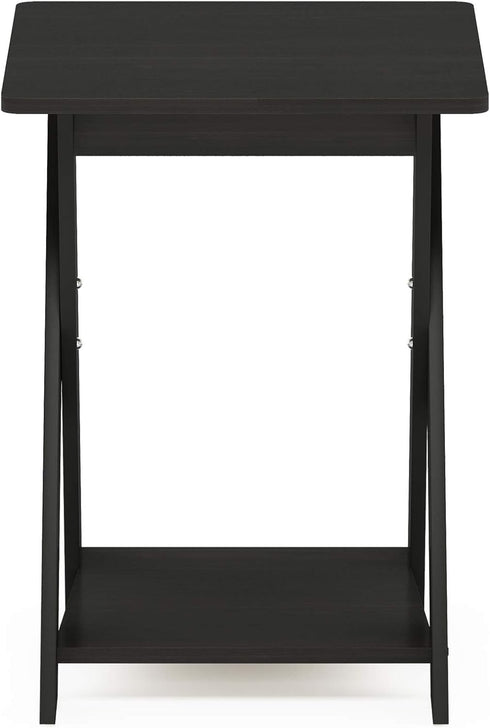 FURINNO Modern Simplistic End Table, 1-Pack Without Tray, Espresso...