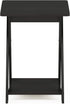 FURINNO Modern Simplistic End Table, 1-Pack Without Tray, Espresso...