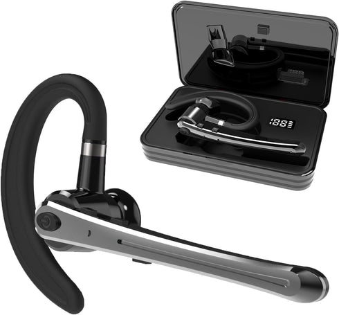 Bluetooth Headset Bluetooth Earpiece for Cellphones Wireless Blue Tooth 5.2 Head Set in-Ear Piece w/Mic Microphone for Cell Phone Hands-Free Noise...