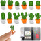 AUAUY 12PCS Fridge Magnet Cactus, 3D Mini Magnets Strong, Cute Small Magnets, Magnets for Whiteboard Office Kitchen Home Decor Refrigerator Use, C...