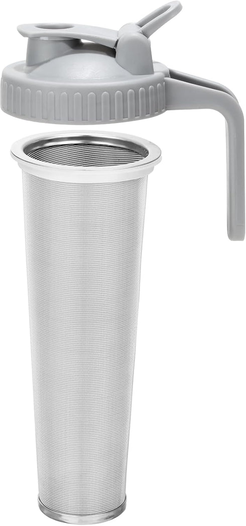 Cold Brew Coffee Filter with Pour Spout Lid for 64 OZ Wide Mouth Mason Jar, 304 Stainless Steel Strainer with Seal Ring for Iced Drinks, Sun Tea I...