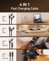 4-in-1 USB/USB C to Lightning/USB C Cable 6ft, 60W Fast Charging & Data Sync, iPhone Charger Cord for iPhone 15 14 13 12 11 Samsung S24 S23 S22 Mu...