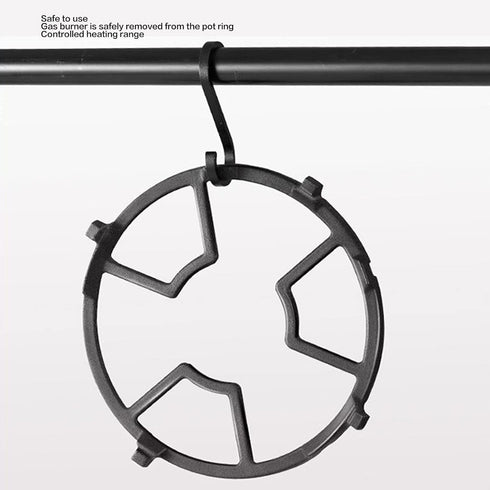 Cast Iron Wok , Non Slip Black Cast Iron Stove Rack Replacement Wok Support for Cast Iron Pans, Frying Pans, Black Steel Pans, Craft Pans, Carbon ...