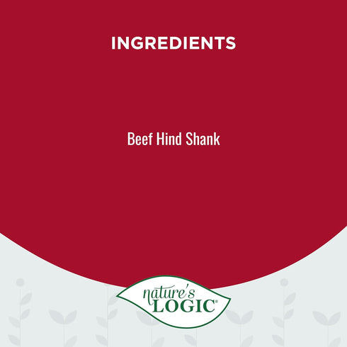 Nature's Logic Beef 7-8" Hind Shank Bone Treat, 1lb, 1 Pack...