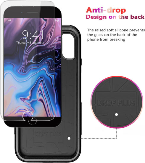 Diverbox Designed for iPhone 8 Plus case iPhone 7 Plus case with Screen Protector Heavy Duty Shockproof Shock-Resistant Cases for Apple iPhone 8 /...