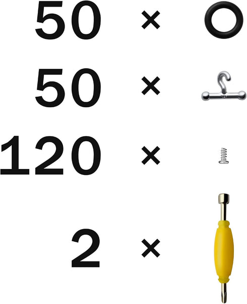 EBCO 50Pcs T Hooks+50Pcs O-Rings +120Pcs Screws+2Pcs Spanner Repair Part Set for 3.75” G.i Joe Action Figure Replacement Accessories...