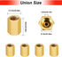 Tnisesm 12Pcs 3/8"-24 Threads Brake Line Fittings Assortment For 3/16" Brake Line Tube(4 Unions, 8 Nuts)...