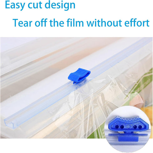 4 Pcs Slide Cutter,Slide Cutter Replacement Fit,Self-Adhesive Two-Way Sliding Cutter,Suitable for 12.5 inches Wide Plastic Wrap, Aluminum foil Pap...