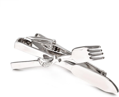 Yoursfs Unique Fork and Knief Tie Clip for Men Gold Silver 316L Stainless Steel Tie Bar Pin Novelty Men's Jewelry Gift...