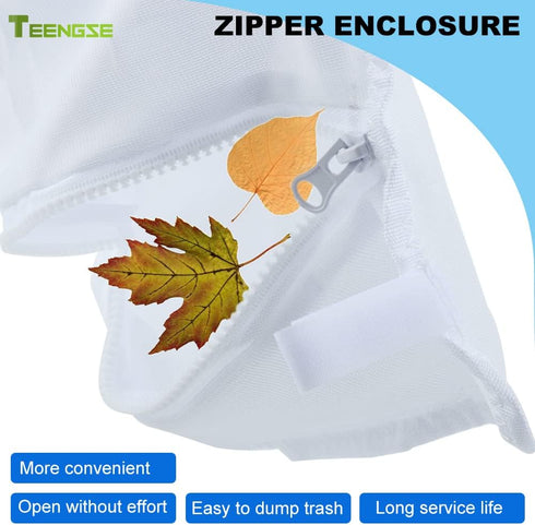 360&380 Pool Bag Compatible with Polaris Pool Cleaner, 2PCS Zippered All Purpose Bags, Durable Nylon Mesh, Swimming Pool Vacuum Cleaner Replacemen...