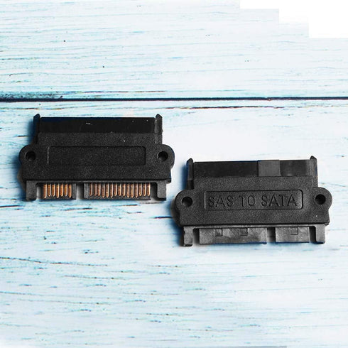 2Pcs Main Board Small Port SAS Hard Disk Adapter SFF-8482 to SATA 22 Pin Adapter Card...