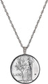 American Coin Treasures Italian Lire Coin Pendant Necklace - L.100 Jewelry Lira Coin from Italy for Collectors with Silvertone Chain & Lobster Cla...