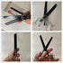Multipurpose Office Scissors Clear Acrylic Handle with Non-adhesive Plating Matte Black Tape Paper Knife Edge Cutting Scissors Stationery Desk Acc...