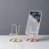 Cell Phone Stand, Business Card Holder, Mobile Phone Holder – Metal Wire Cellphone Cradle Dock, Compatible with iPhone/Android Phones/iPad Mini/Ki...