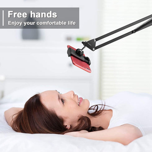 Cell Phone Holder, Universal Phone Stand Clip Lazy Bracket Flexible Articulating Arm Phone Mount Compatible with iPhone 15 14 13 12 11 Pro Xs Max ...