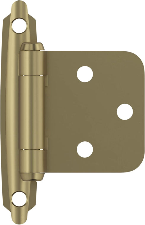 Amerock BPR3429BBZ | Cabinet Hinge | Variable Overlay Self Closing Face Mount | Golden Champagne | Kitchen Cabinet Door Hinge | 1 Pair/2 Pack | Fu...