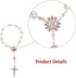 2Pcs Car Rosary for Rearview Mirror,Rosary for Car,Auto Rosary Hanging Ornament Car Rosary Ball Beads Cross Rosary Bracelet Car Decorations for Wo...