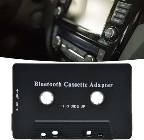 Qiilu Car Tape Player Adapter Cassette Tape Player Adapter Abs Wireless Car Cassette Player Adapter Car Bluetooth Cassette Reiver Converter with U...