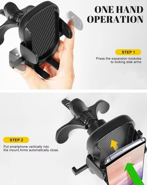 Car Phone Holder Mount - Socket Grips Pop Cradles Friendly, Hands-Free 360° Rotatable & Anti-Shake Air Vent Mount, Universal Car Phone Holder Comp...