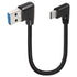 GELRHONR 90 Degree USB Type C Cable, 18W Fast Charging USB A to USB C Cable (Black-Left-0.25M)...