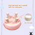 Elevated Cat Bowls, Combined 2 Bowls, Whisker Friendly Bowls for Cat. Sweet Donut Shaped (Pink)...