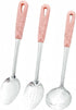 3 Pcs Stainless Steel Serving spoons set Slotted Spoon Serving Spoon Soup Ladle Spoon Cooking Serving Utensils Set Cooking Spoon (Pink)...