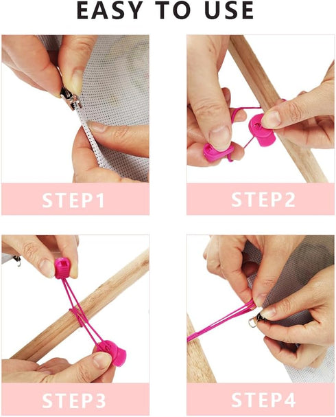 8 Set Cross-Stitch Side Clips, Universal Canvas Clips for Needlework/Cross Stitch/Embroidery, Cross Stitch Fabric Holders, Adjustable Fabric Faste...