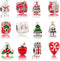 Christmas Bracelet Beads,Assorted Xmas Enamel Spacer Bead Charm for DIY Jewelry Making Findings(12pcs)...