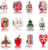 Christmas Bracelet Beads,Assorted Xmas Enamel Spacer Bead Charm for DIY Jewelry Making Findings(12pcs)...