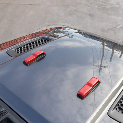 CheroCar JL JT Engine Hood Hinge Cover Decoration Cover Stickers Exterior Accessories for Jeep Wrangler JL 2018-2021, for 2020-2021Jeep Gladiator ...