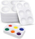 24 PCS White Plastic Paint Tray Palettes, 6 Well Rectangular Watercolor Oil Palette, Paint Trays for Kids, Adult, Student Artist Craft Palettes,Pa...