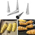 10 Pieces Pastry Cream Horn Molds, Stainless Steel Cannoli Tubes Puff Waffle Cone Pastry Roll Horn, 5 Inch Large Size Croissant Mold Brioche Pans ...
