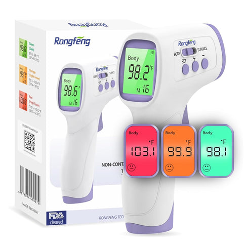 No-Touch Forehead Thermometer for Adults and Kids, Digital Thermometer with Fever Alarm, 3 Backlit and 32 Memories Fast Accurate Results, Easy for...