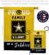 Breeze Decor Proud Family Soldier Garden Flag Armed Forces United State American Military Veteran Retire Official House Decoration Banner Small Ya...