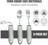 Adaptive Utensils (3Piece Kitchen Set), Right Handed Curved Spoon and Fork, Non-Slip Handles for Hand Tremors, Arthritis, Parkinson's Elderly use ...
