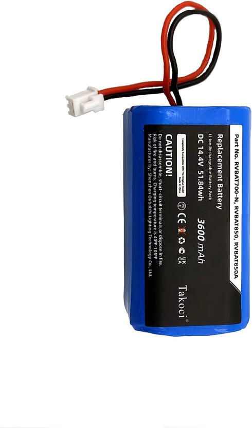 Replacement Shark RVBAT850 Battery for Shark Ion RV1001AE, R75, R85, S87, RV751,RV1000,RV2001 RV2001WD,R3Z, R4Z Robot Vacuum Cleaners(2 Prong Plug...