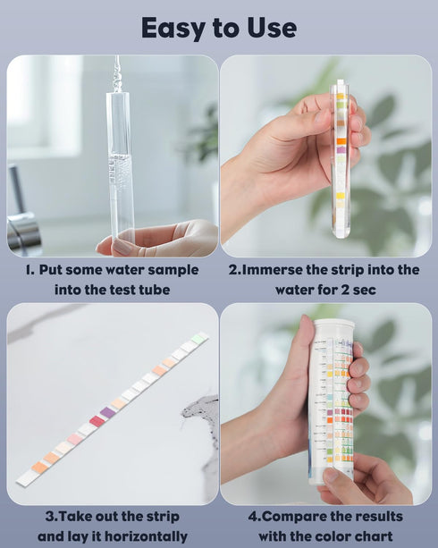 Pawfly 18 in 1 Drinking Water Test Kit, 125 Strips for Tap Water Well Swimming Pool Aquarium Spa, Home Water Quality Test Strips for pH Hardness C...