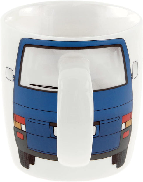 BRISA VW Collection - Volkswagen Large Ceramic CoffeeTeaCappuccino Mug Cup in T4 Bus Campervan Design (Blue)...