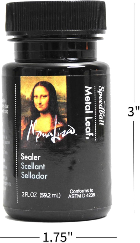 Speedball 10218 Mona Lisa Water-Based Sealer For Metal Leafing Projects – Clear, Fast Drying, Sealant - 2 Ounces...