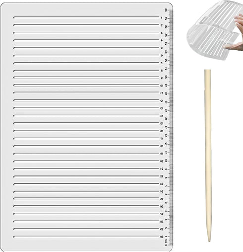 Line Stencil Straight Line Stencil 0.35inch Spacing Line Plastic Writing Guide Template Line Drawing Stencil Template for Journaling Scale Writing...