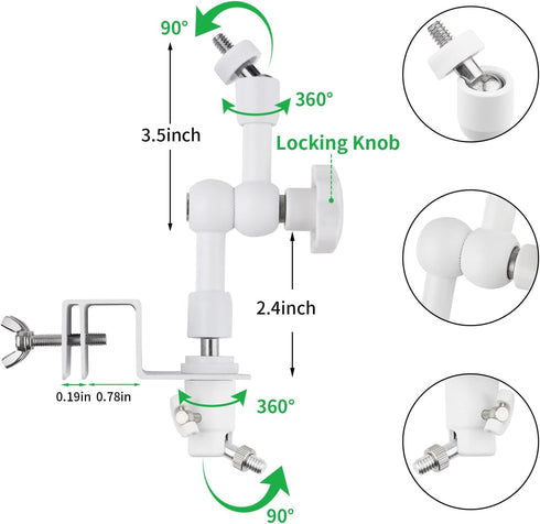ALERTCAM 2-in-1 Weatherproof Gutter Mount for Arlo Solar Panel and Arlo Pro/Arlo Pro 2/Arlo Pro 3/Arlo Pro 4/Arlo Ulra Security Camera, Perfect An...