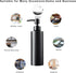 Soap Dispenser, Matte Black with Funnel and Non-Slip Coaster 304 Stainless Steel Metal Pump Hand Sanitizer Bottle for Bathroom, and Kitchen (12oz/...