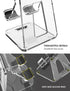 ZAW Acrylic Cell Phone Stand, Office Desk Accessories Clear Phone Stand for Desk, 4MM Acrylic Phone Holder, Compatible with iPhone 14 Pro, Samsung...