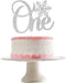 Silver One Snowflake Cake Topper - Winter Onederland 1st Birthday Cake Decorations...