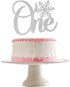 Silver One Snowflake Cake Topper - Winter Onederland 1st Birthday Cake Decorations...