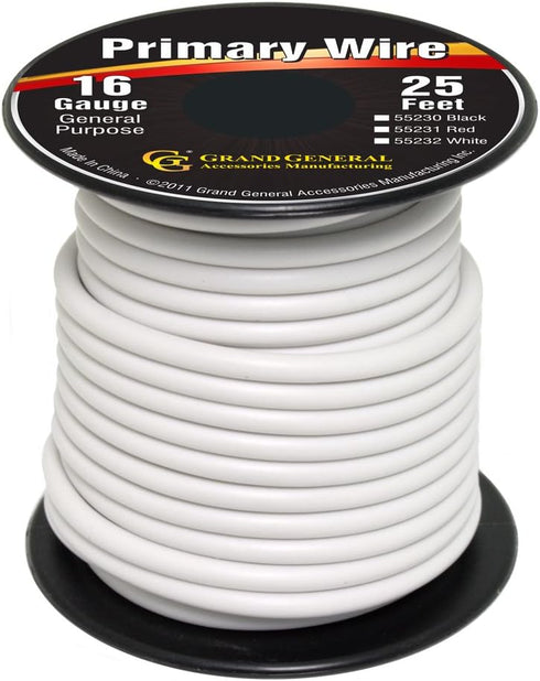 Grand General 55232 White 16-Gauge Primary Wire...