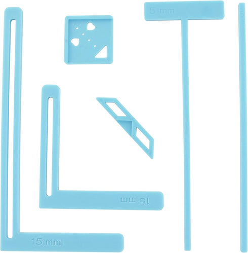 UPTTHOW 6Pcs Bookbinding Easy Scrapbooking Tool for Starter, Complete Great Stencils and Cutter Guide Kit Can Be Made Into Notebook Calender Junk ...