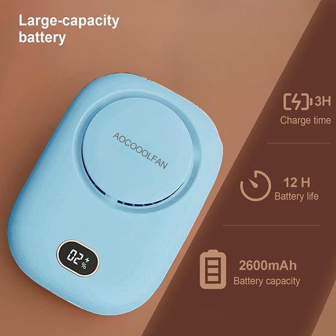 Portable Neck Fan, Handheld Mini Fan Small Personal Fan, Hand Held Fan USB Rechargeable Eyelash Fan for Kids Girls Boys Woman Man Home Outdoor Tra...