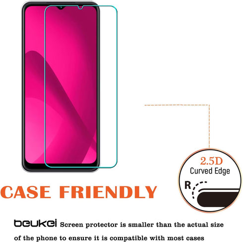 beukei (3 Pack) Designed for T-Mobile REVVL 7 5G Screen Protector Tempered Glass, Anti Scratch, Bubble Free...