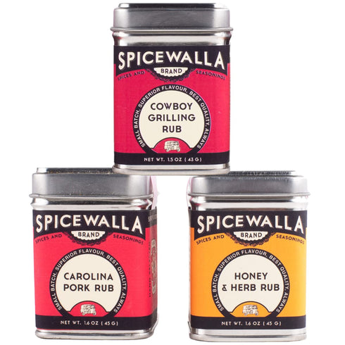 Spicewalla Grill Dry Rub 3 Pack | Carolina Pork, Cowboy Grilling, Honey Herb | for Pork, Steak, Chicken & Vegetables, BBQ Gift Set...